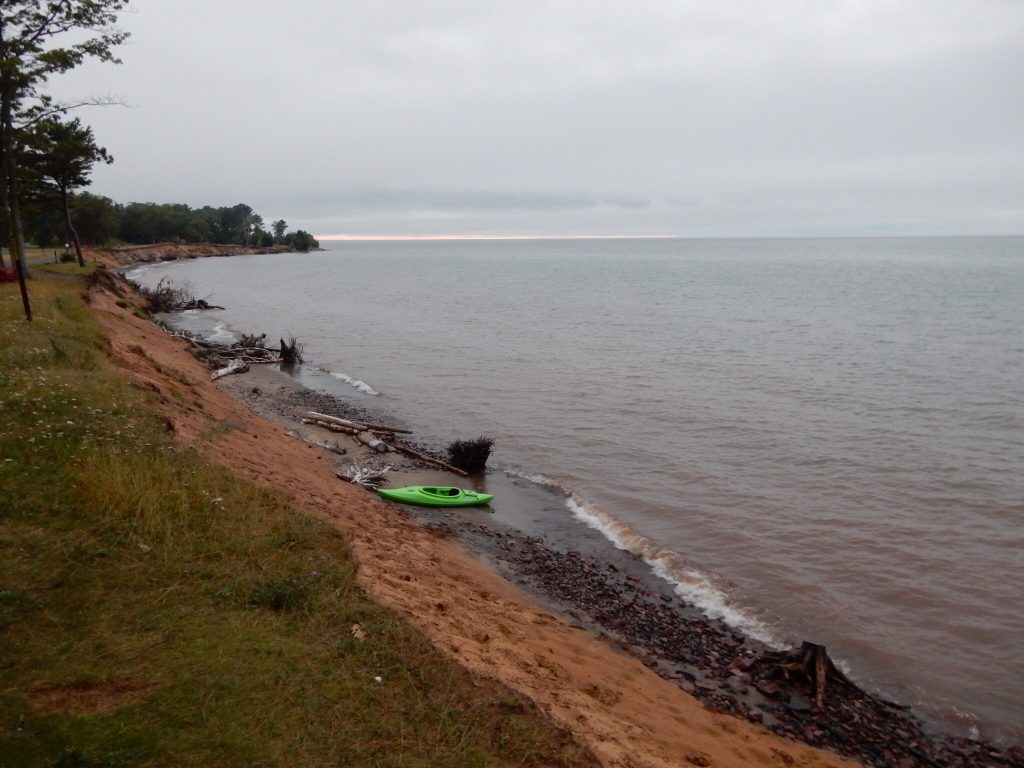 Gloomy Lake Superior from McLain State Park