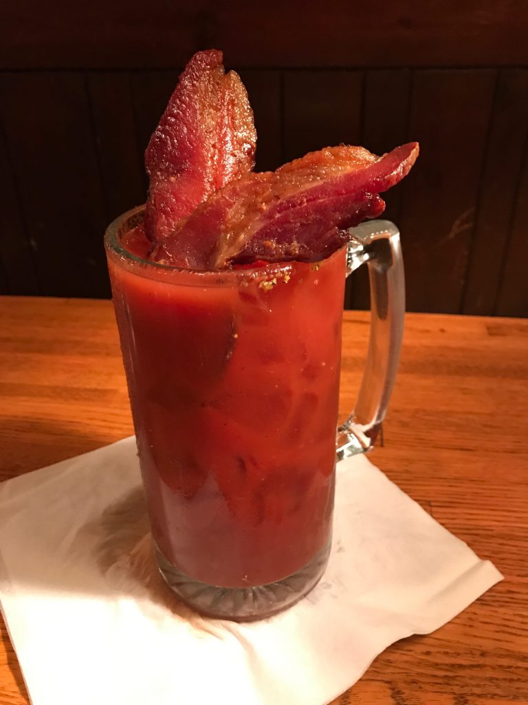 A Bacon Bloody Mary at the Machine Shed.