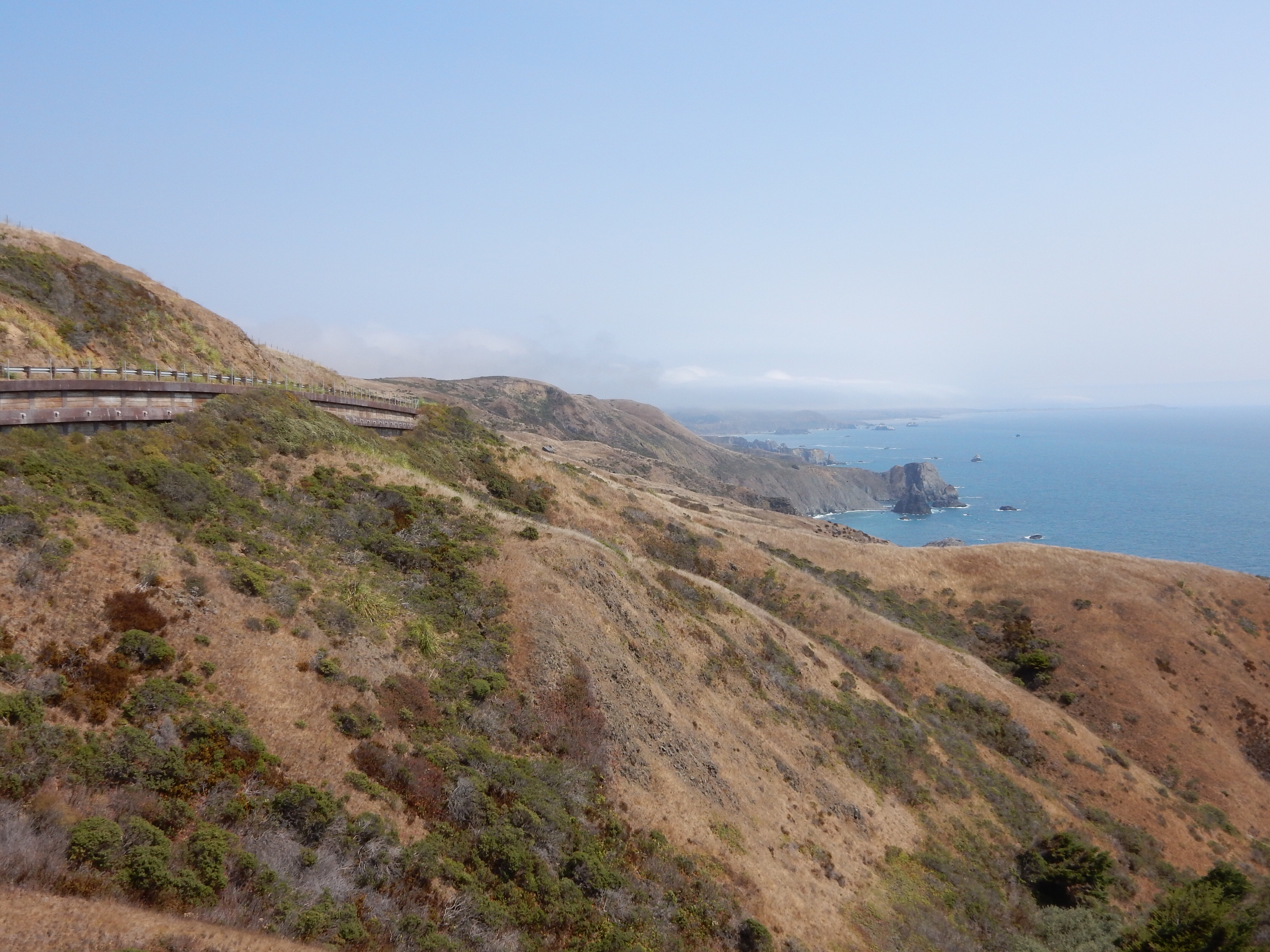 Looking south along the coast at Fort Ross State Historic Park.