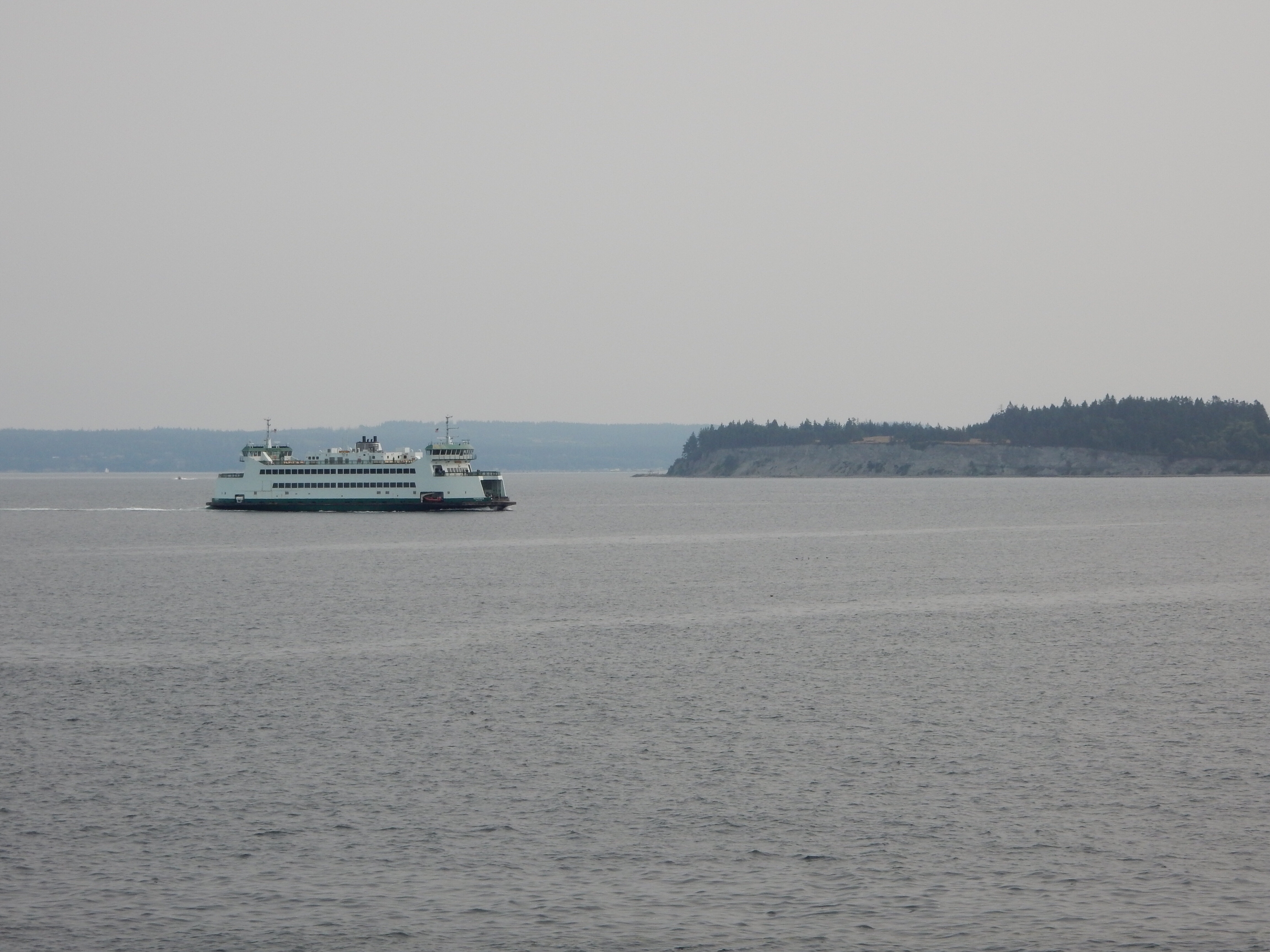 The two Port Townsend/Whidbey Island ferries meet mid-sound during each run.
