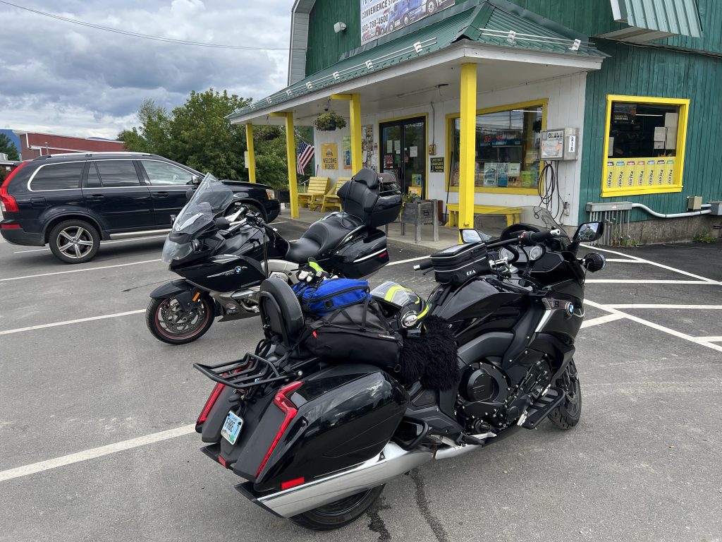 The bikes at a convenience store just off US2 in New Hampshire (title indicates correct pronunciation).
