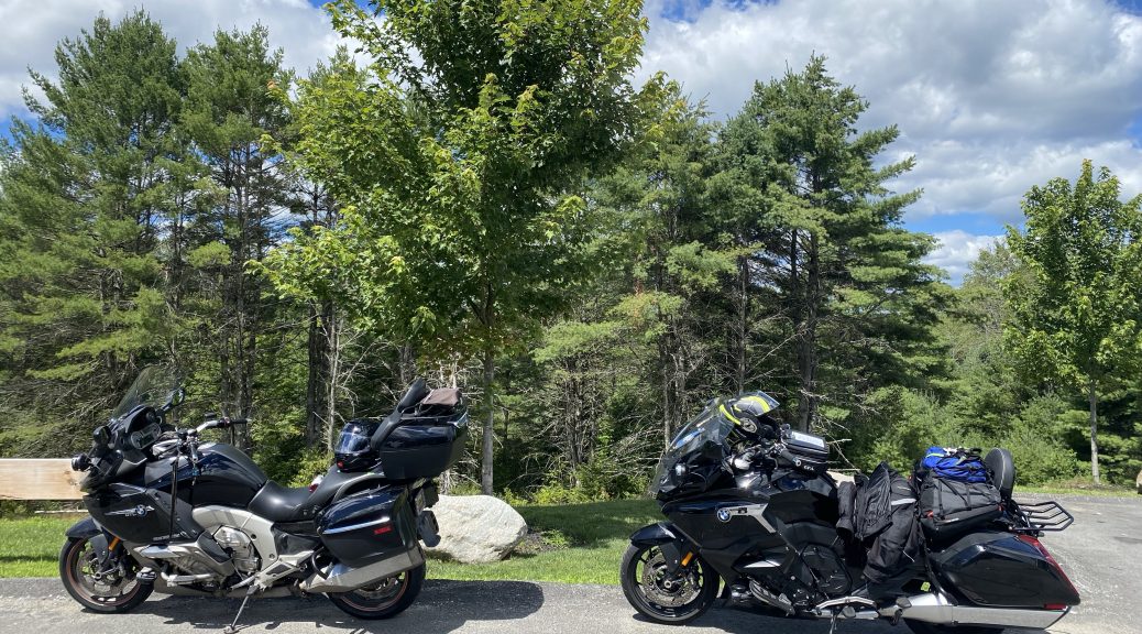 Our bikes behind a convenience store in the Adirondack mountains of New York.