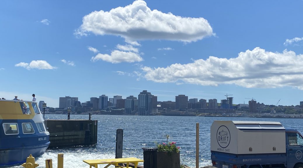 The Halifax skyline from our lunch venue’s outdoor patio.