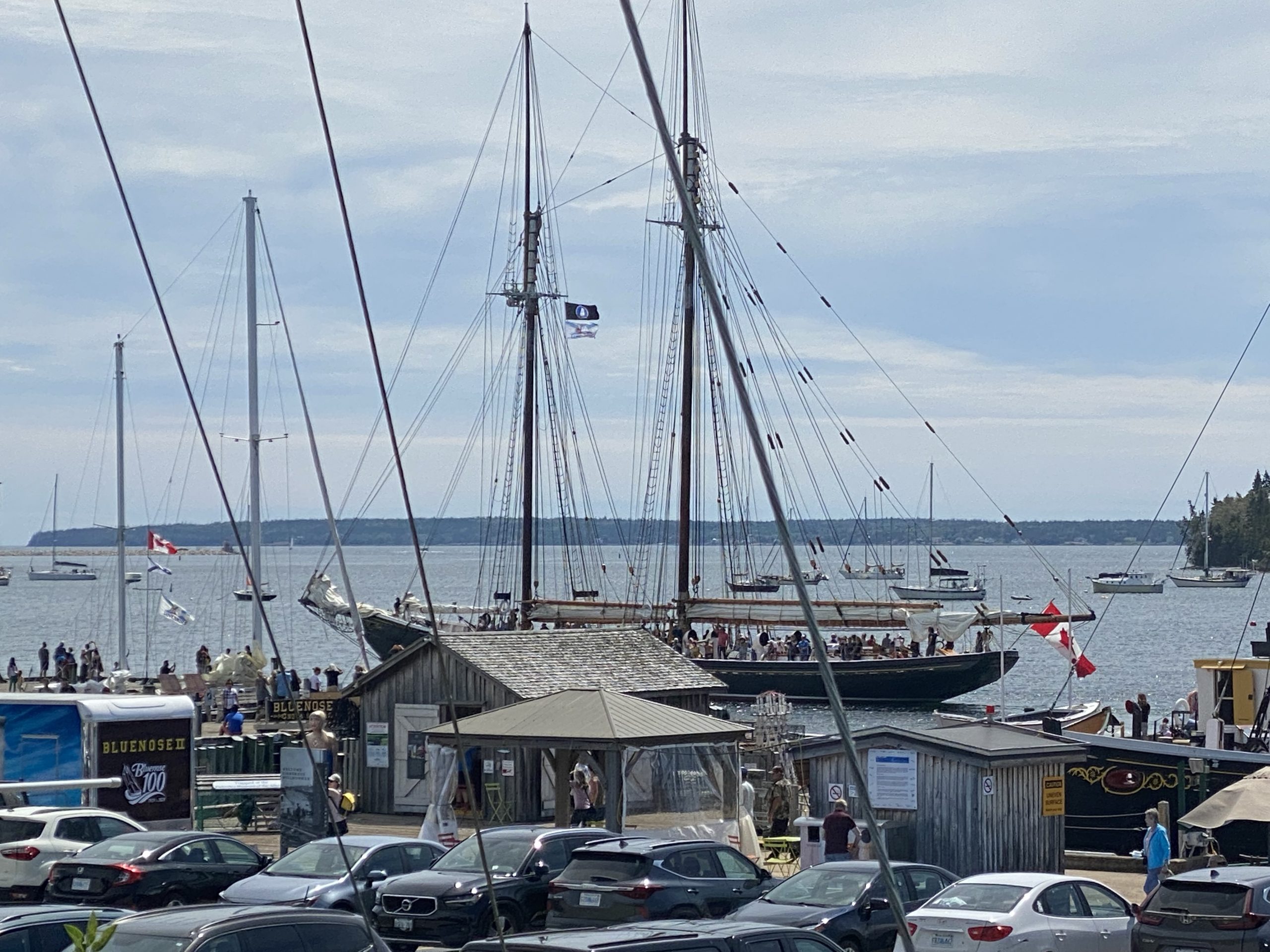 The Bluenose II leaves the dock in Lunenberg, Nova Scotia.