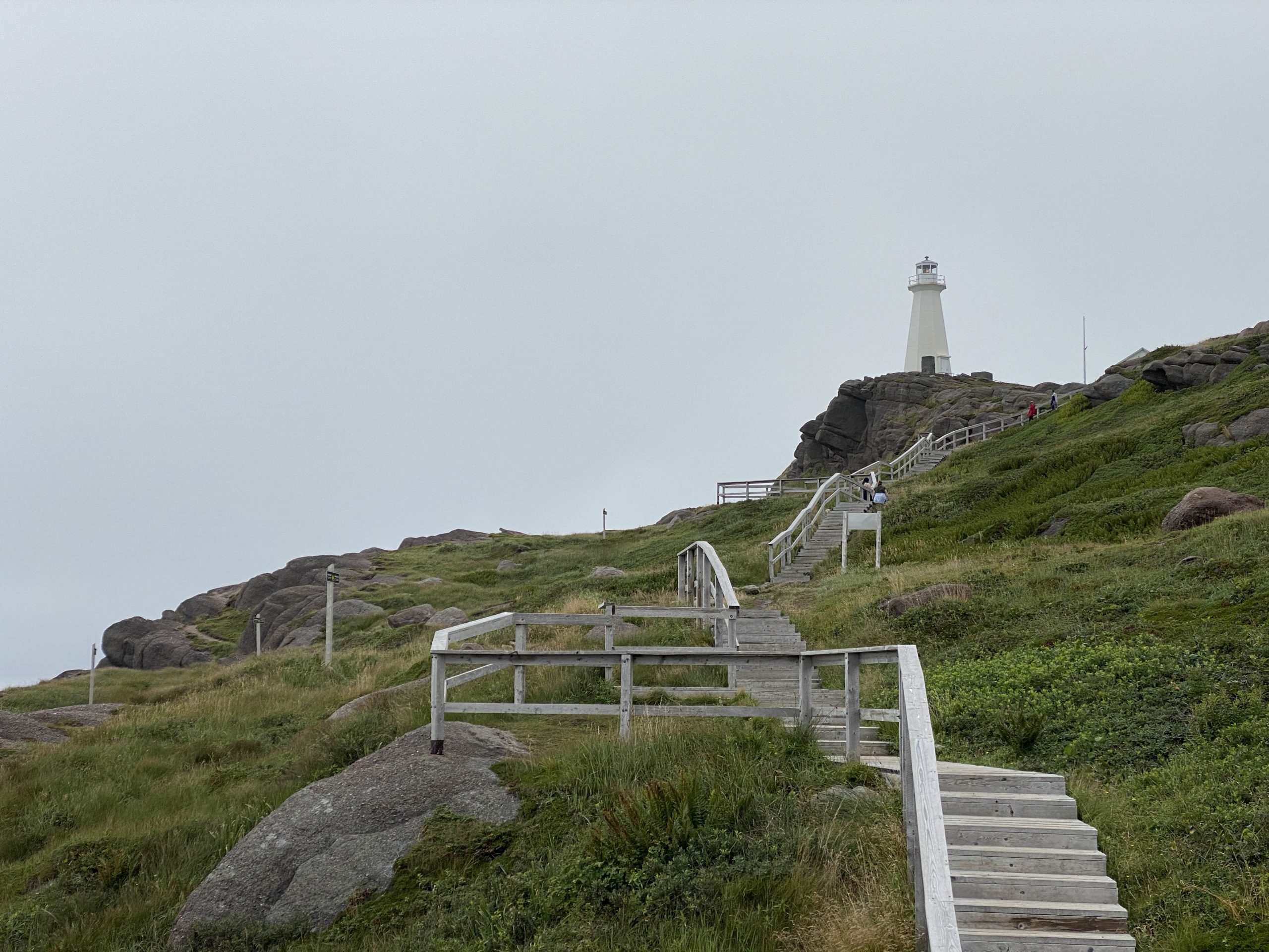 Some of the walkway stairs at the Cape Spear lighthouse.