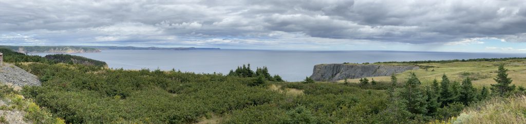 A panoramic view of Caplin Cove, in Newfoundland.