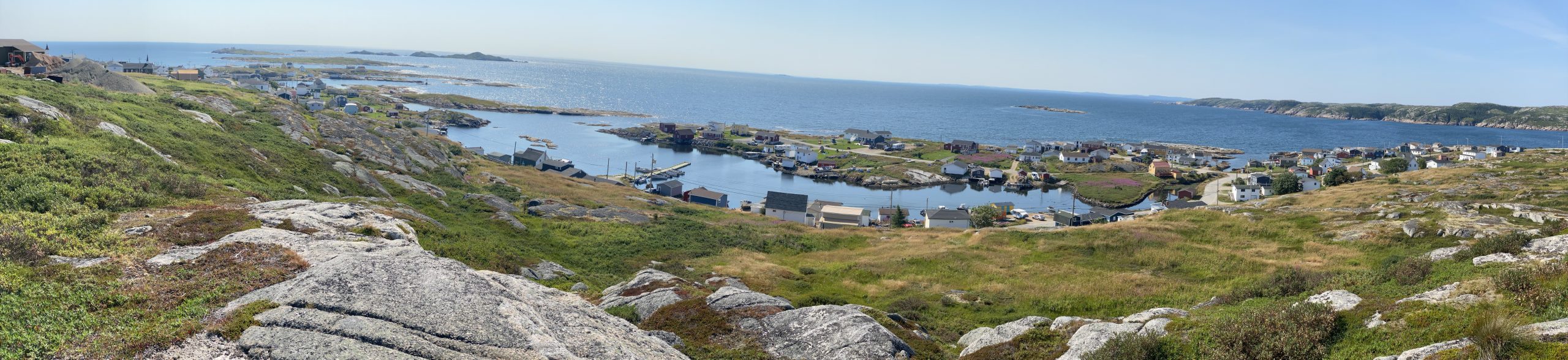 A panoramic view of Greenspond, on Wings Island, in Newfoundland.