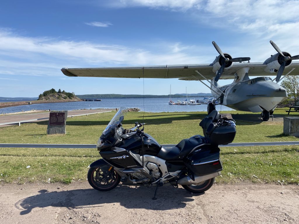 The Nightowl in front of an old PBY Canso (the US called them Catalina) at the old World War II flying boat base in Botwood, Newfoundland.
