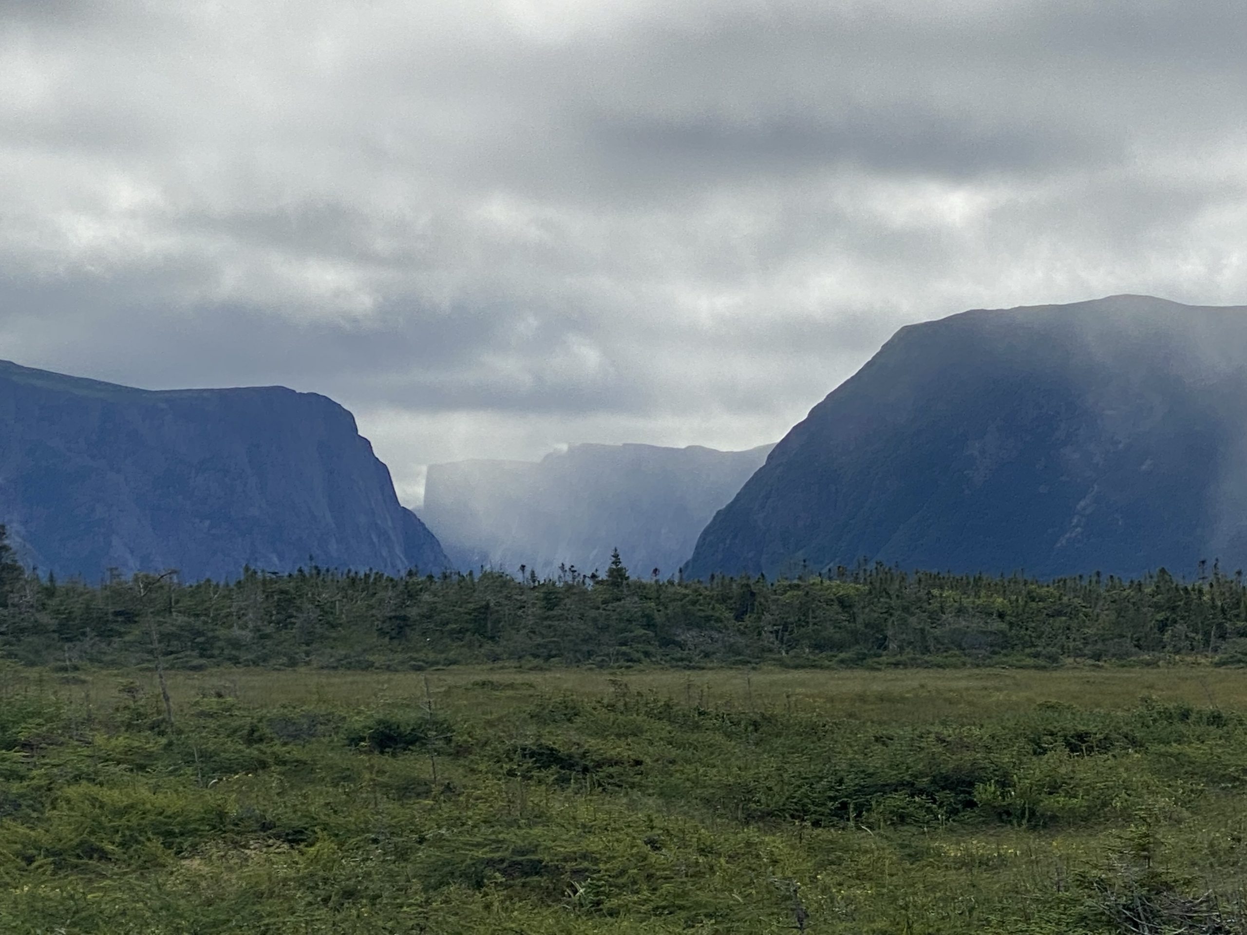 A break in the Long Range mountains in Gros Morne National Park in Newfoundland.