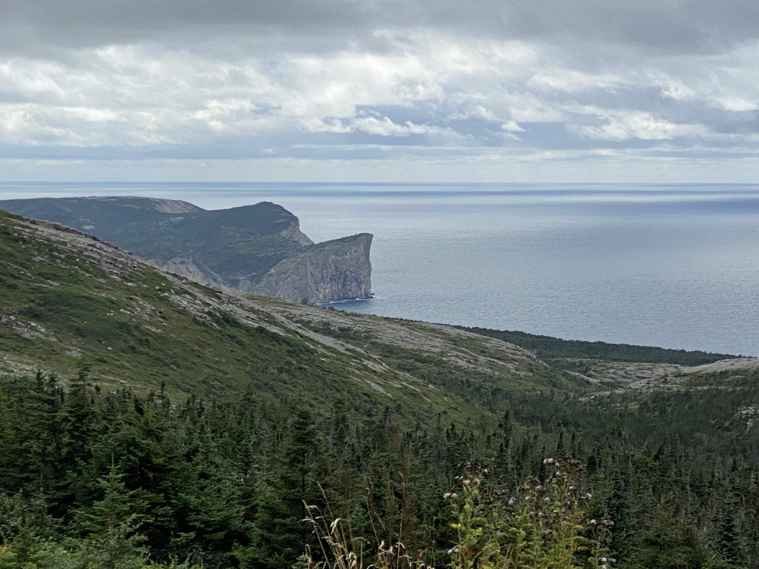 A rock looking like a ship’s prow near Mainland on the Port au Port peninsula in Newfoundland.