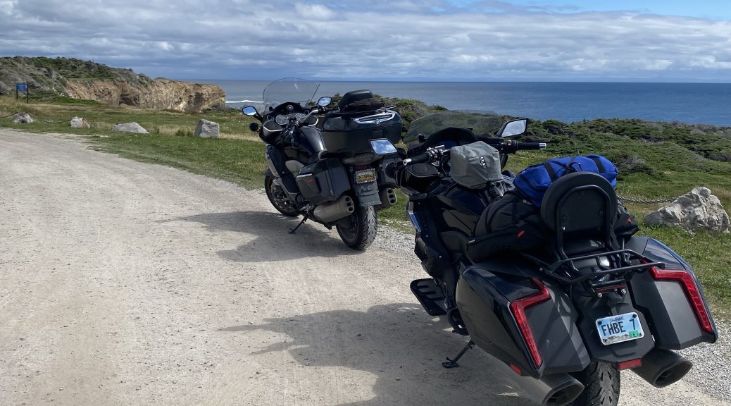 The bikes at Cape St. George at the tip of the Port au Port peninsula in Newfoundland.