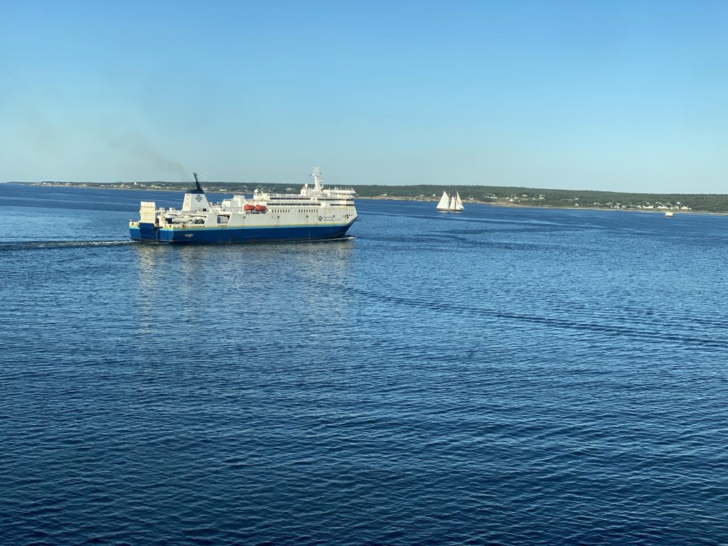 The MV Leif Ericson leaving the ferry dock in North Sydney just as we’re pulling in after our southbound crossing from Newfoundland to Nova Scotia.