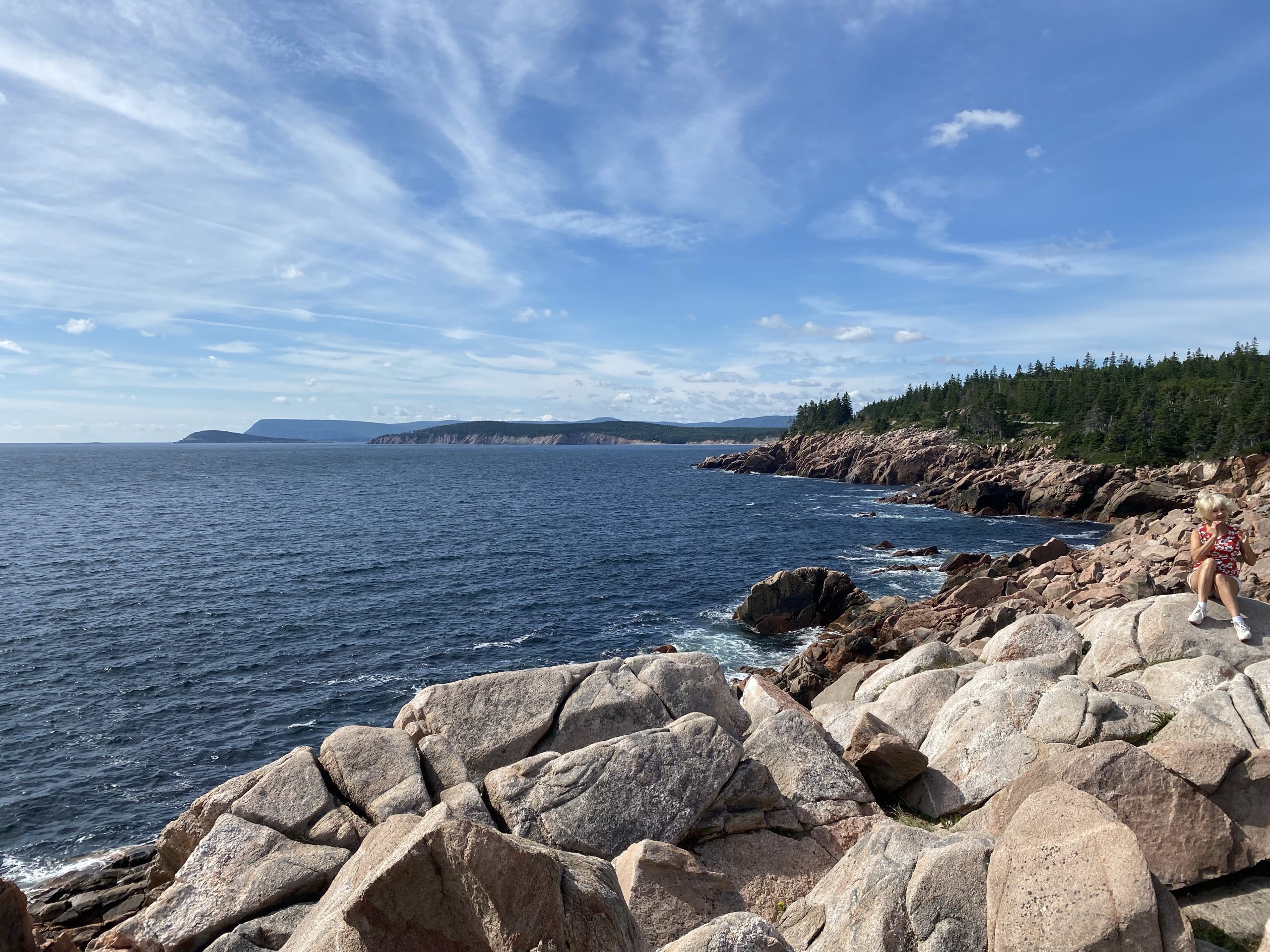 A view of the shoreline to the south of Ingonish along the Cabot Trail in Nova Scotia.