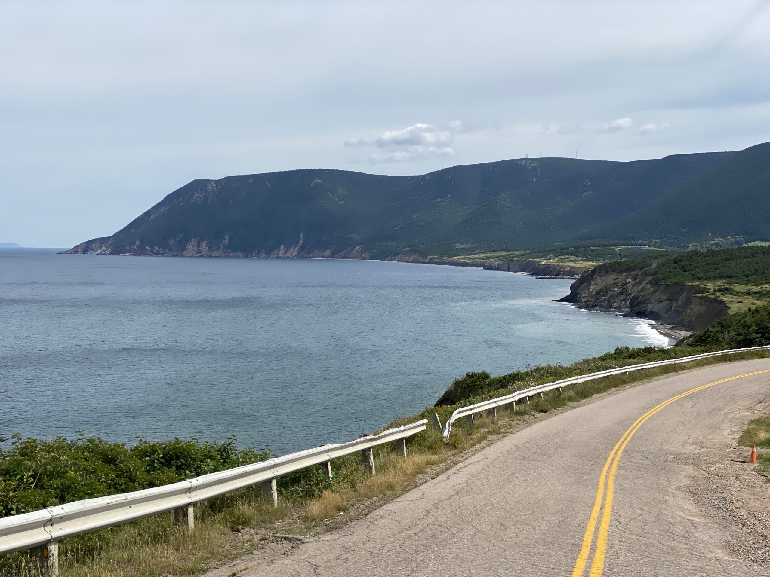 A view of the Bay St. Lawrence along the Cabot Trail in Nova Scotia.