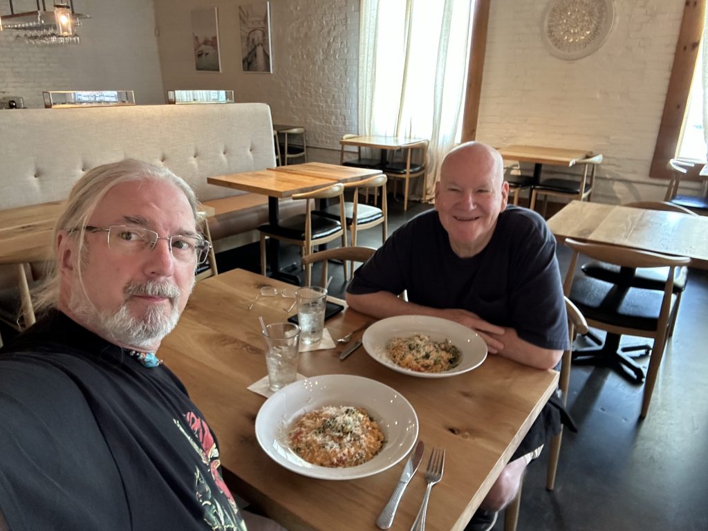 Having and en-route lunch with Len at Marigold Villa in Canton, GA.