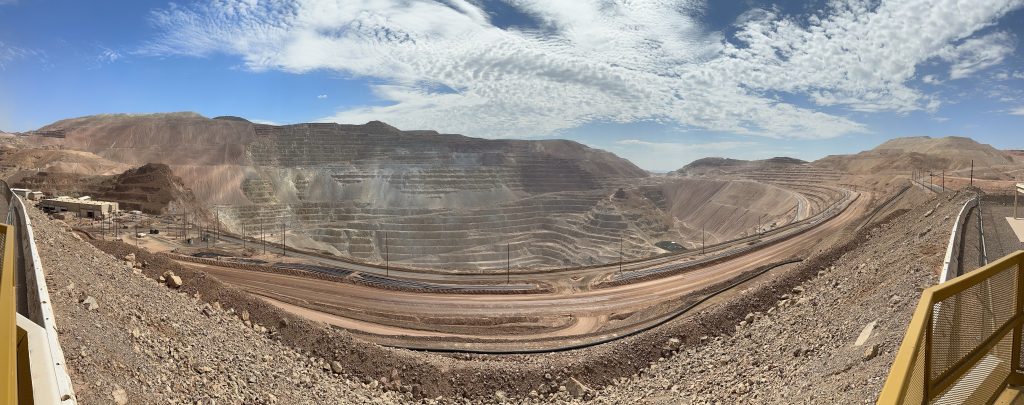 A panoramic view of just a portion of the Morenci copper mine in Morenci, Arizona.
