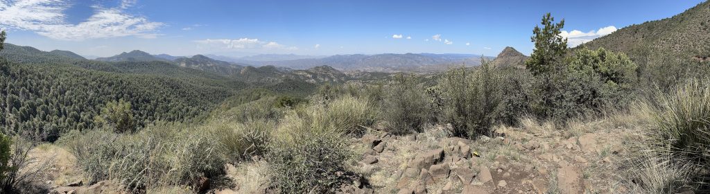 A panoramic view from US191, the Coronado Trail Scenic Byway in Arizona.