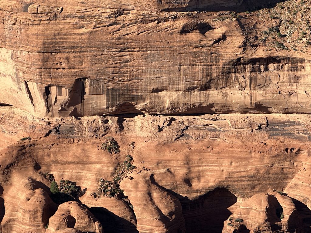 Some ruins on a ledge from the Face Rock overlook at Canyon De Chelly.