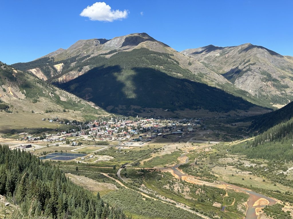 A view of Silverton, Colorado from US550.